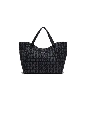 L Tote - Jacquard Nero