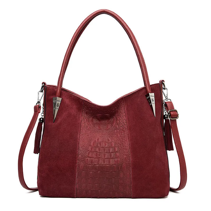 Large Capacity Bag Women's Autumn And Winter New Pattern Fashion Women's Bag Popular Frosted Women's Shoulder Bag Portable Bag