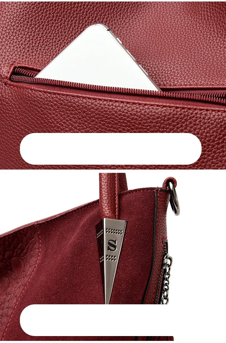 Large Capacity Bag Women's Autumn And Winter New Pattern Fashion Women's Bag Popular Frosted Women's Shoulder Bag Portable Bag