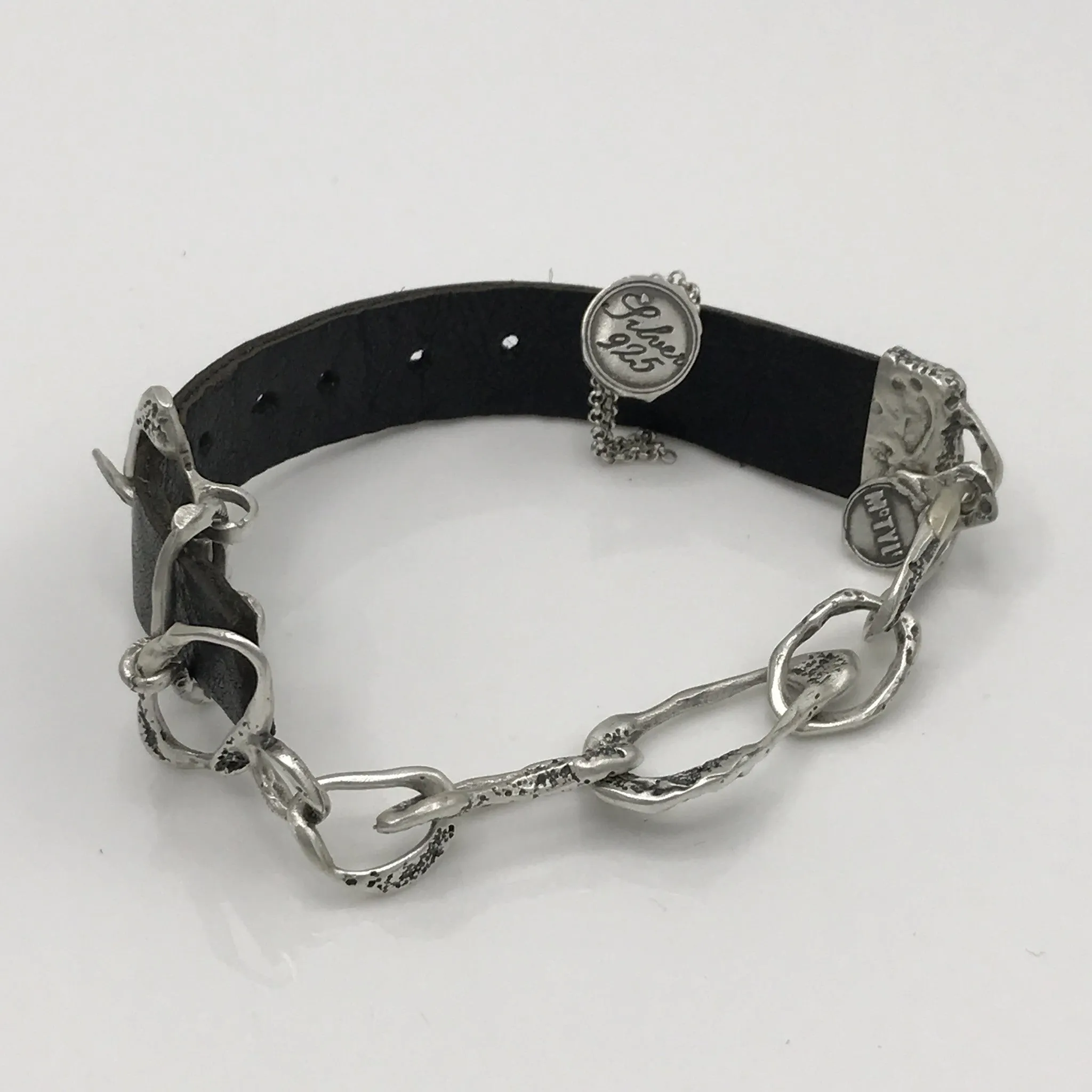 Leather & Silver Bracelet