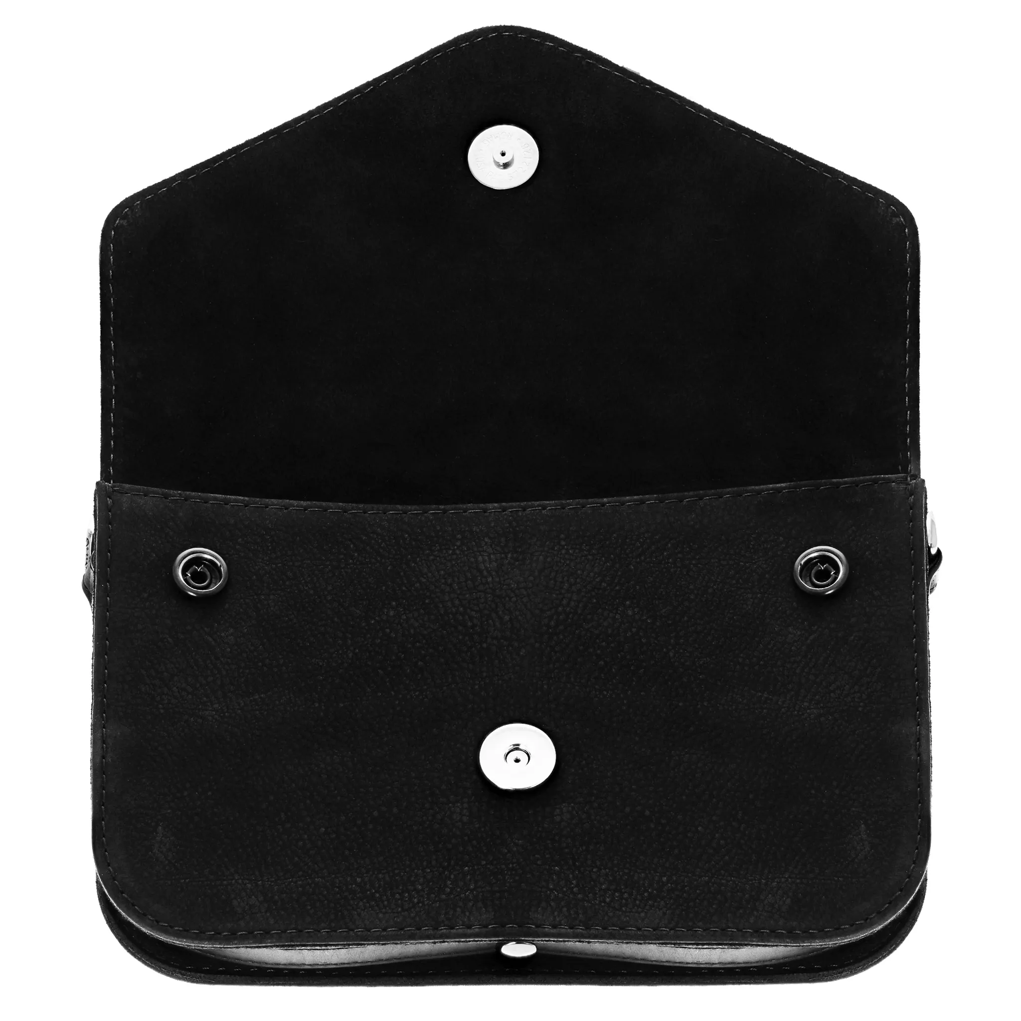 Leather Convertible Crossbody Bag with Skull Snap