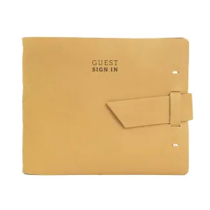 Leather Guest Book Buckskin