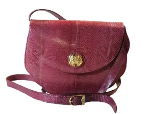 Leather Lizard Skin Leather Handbag - On Sale