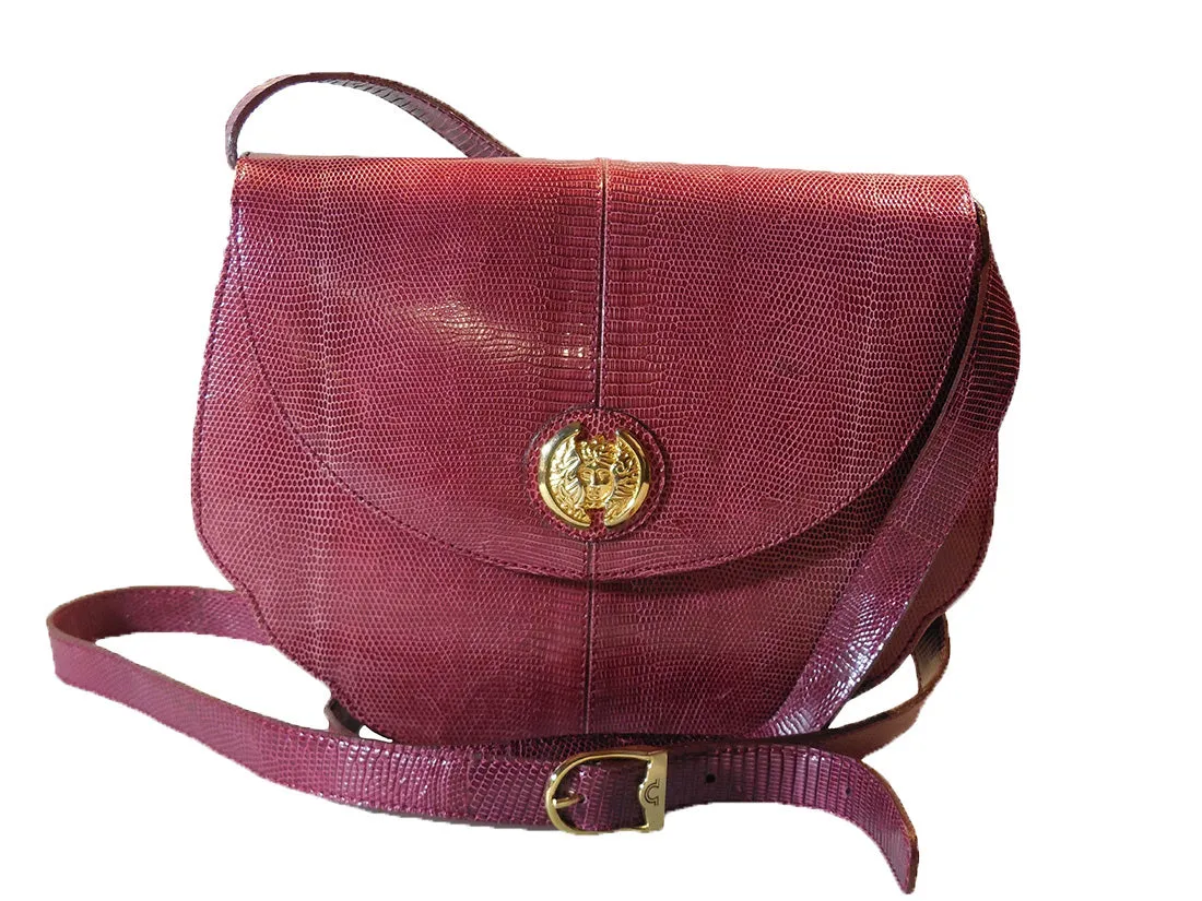 Leather Lizard Skin Leather Handbag - On Sale