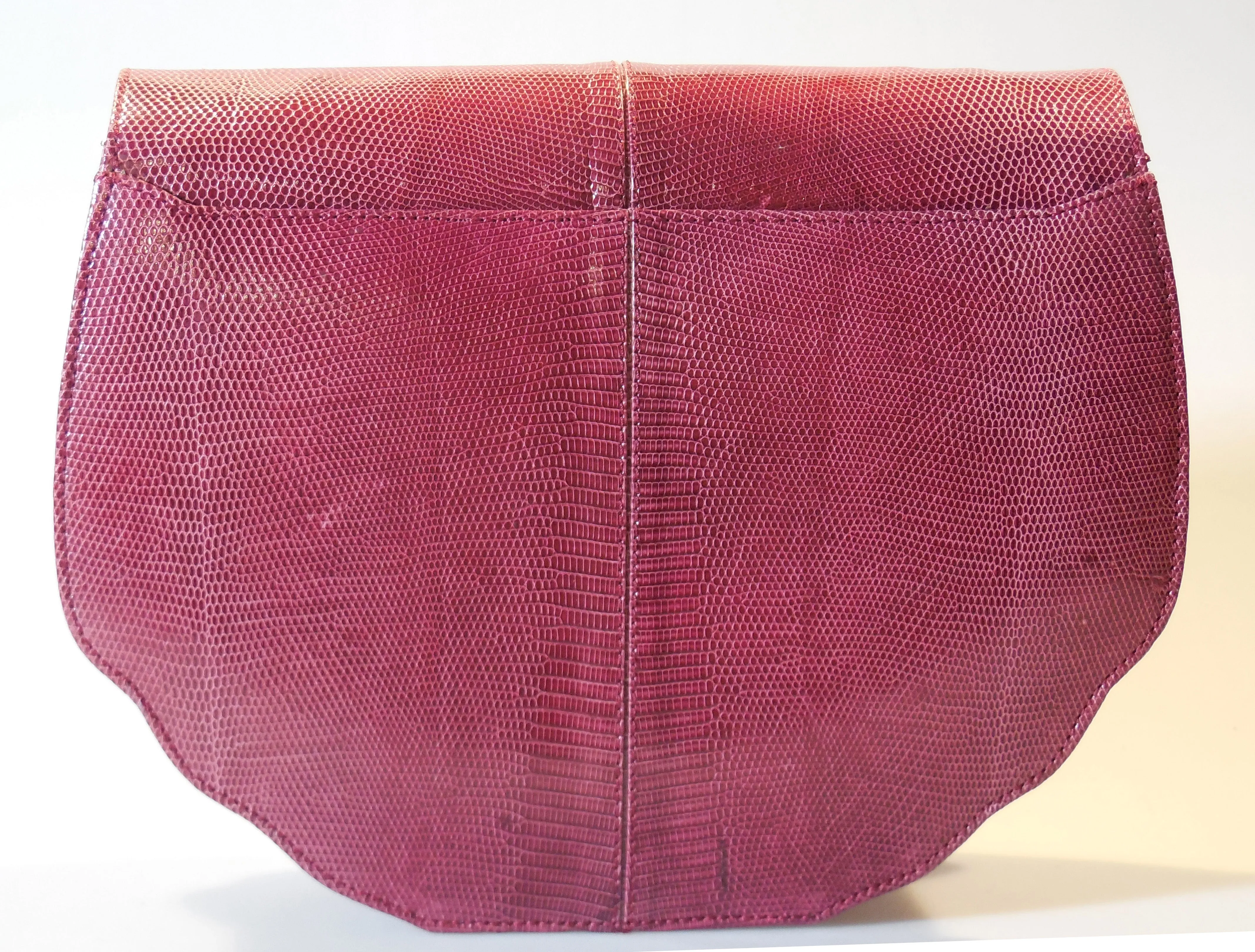 Leather Lizard Skin Leather Handbag - On Sale