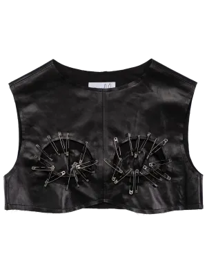Leather Pin Top