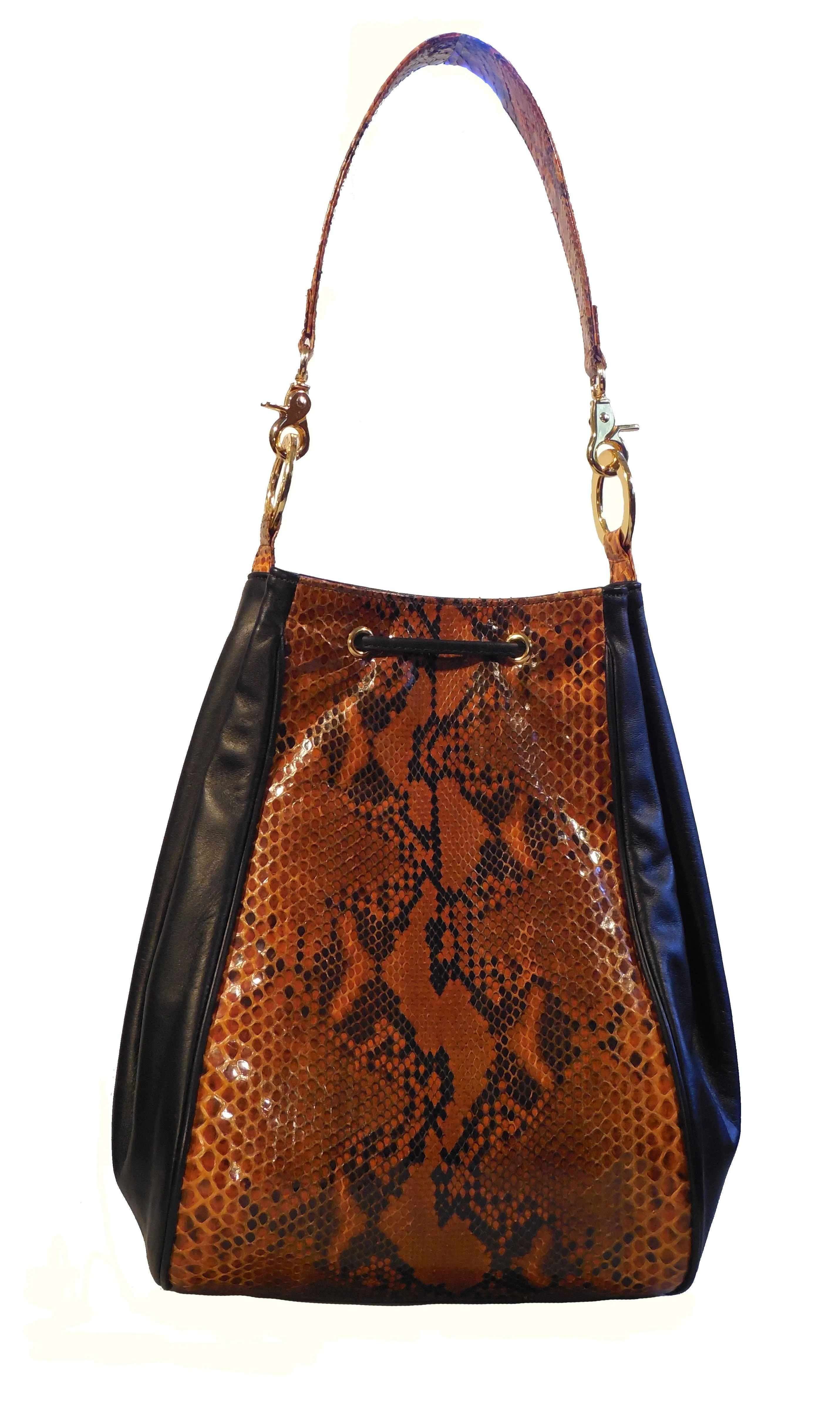 Leather Python Snake Skin & Italian Leather Handbag
