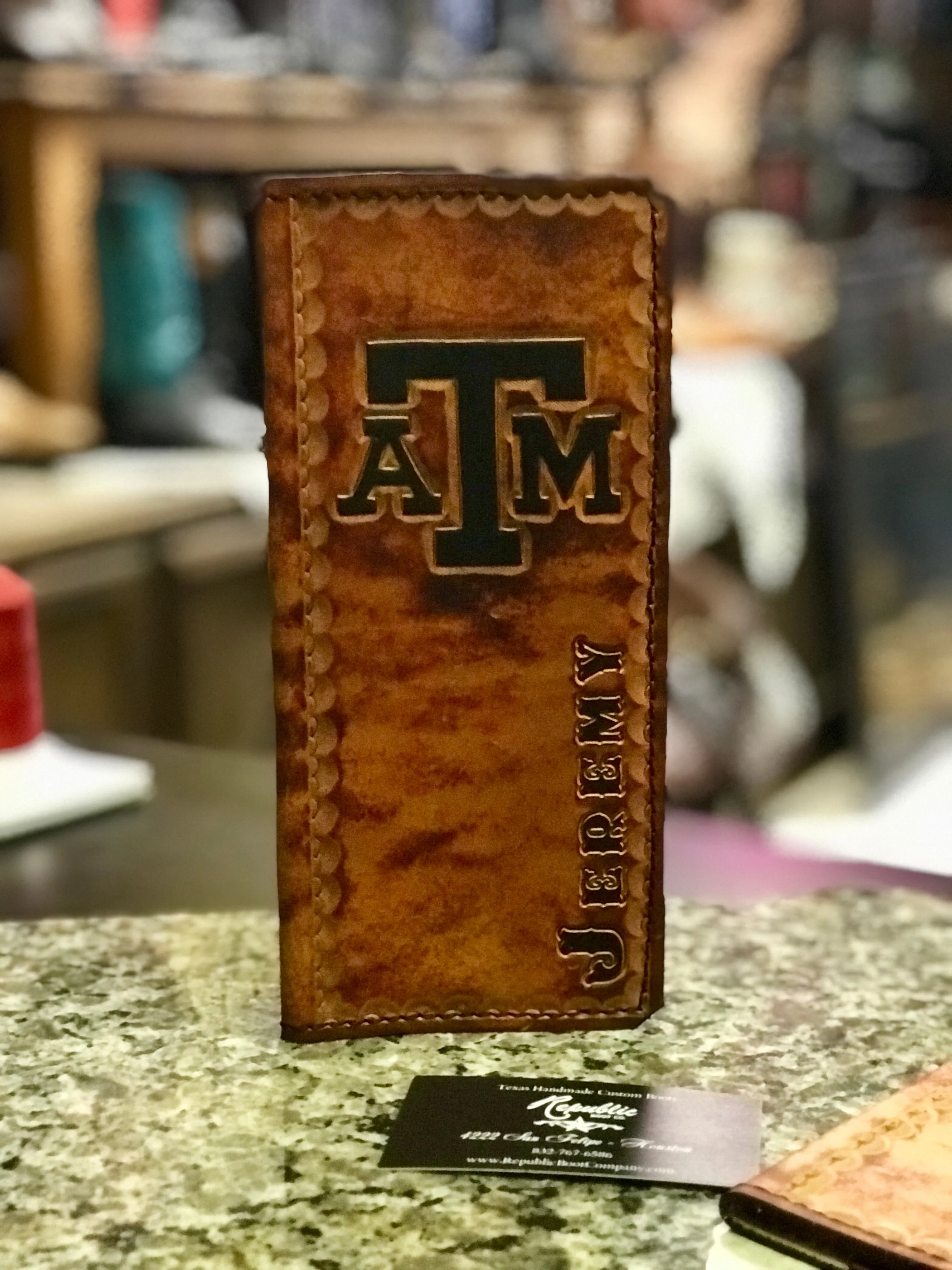 Leather Tally Book - Custom Handmade