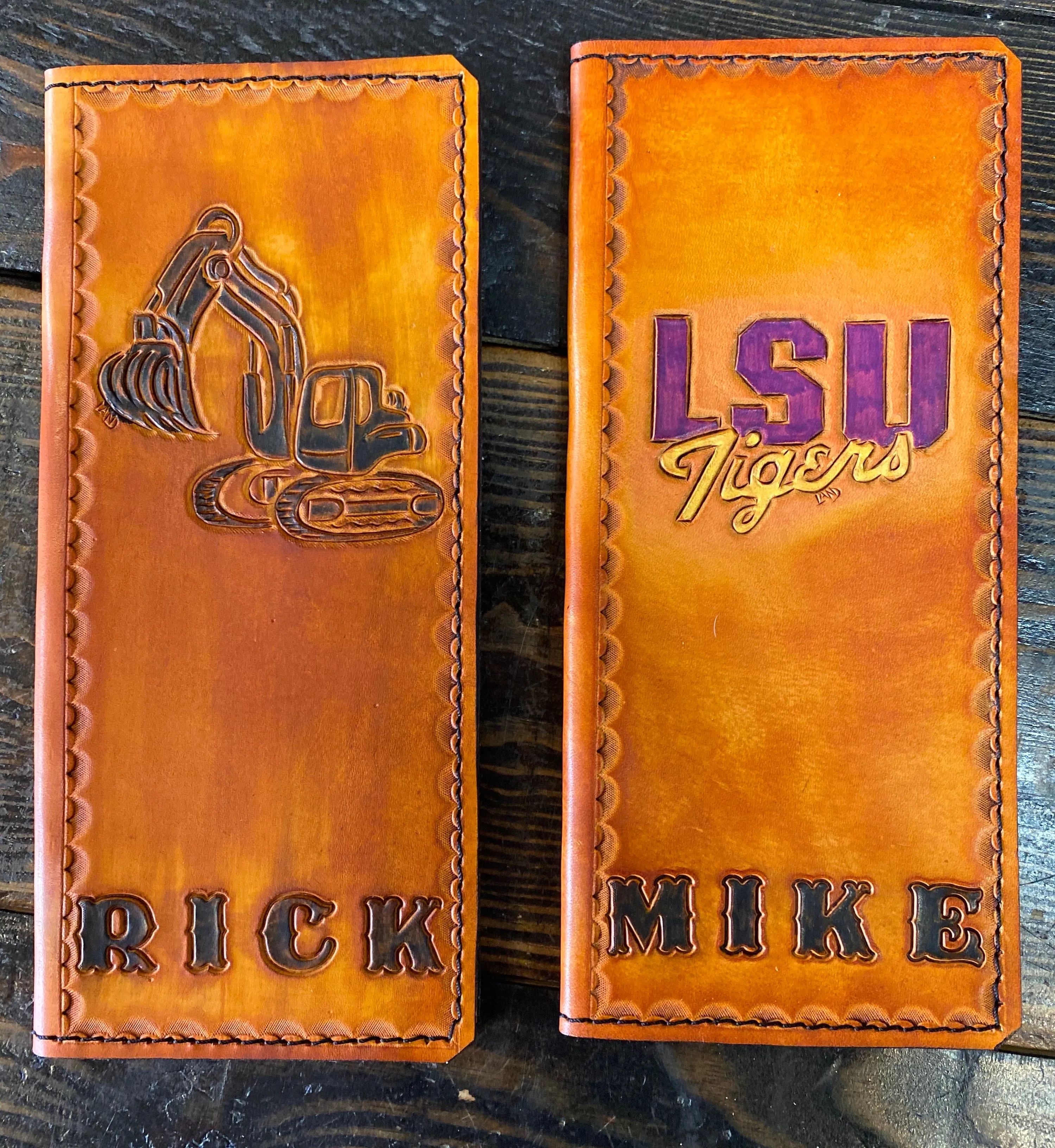 Leather Tally Book - Custom Handmade