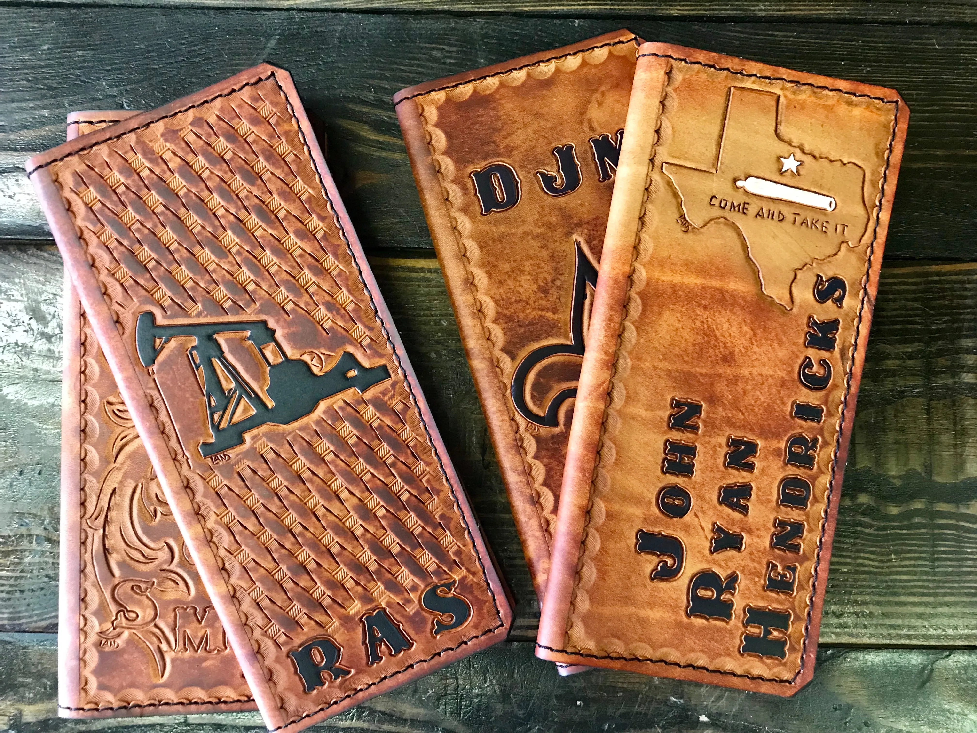 Leather Tally Book - Custom Handmade