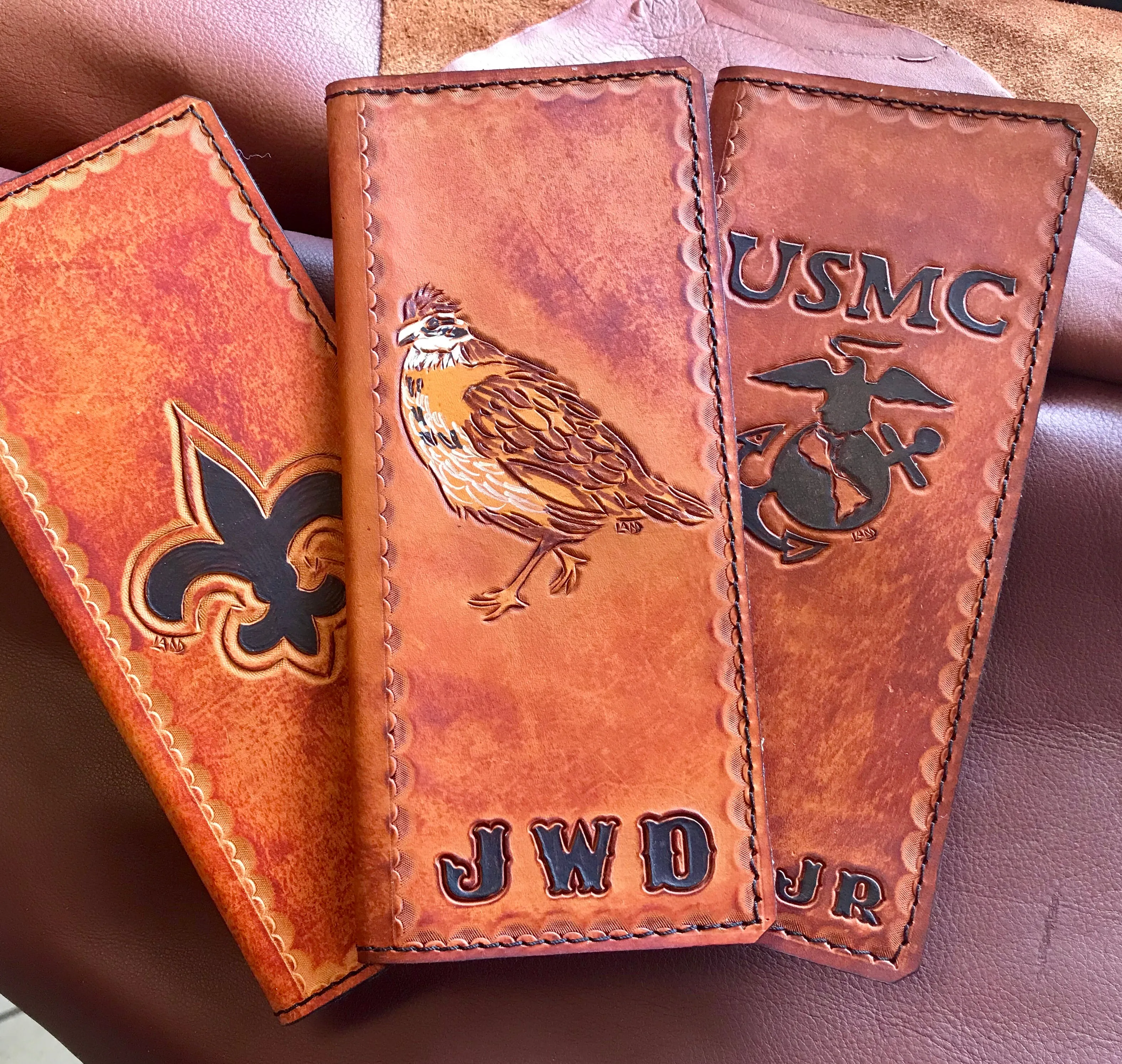 Leather Tally Book - Custom Handmade
