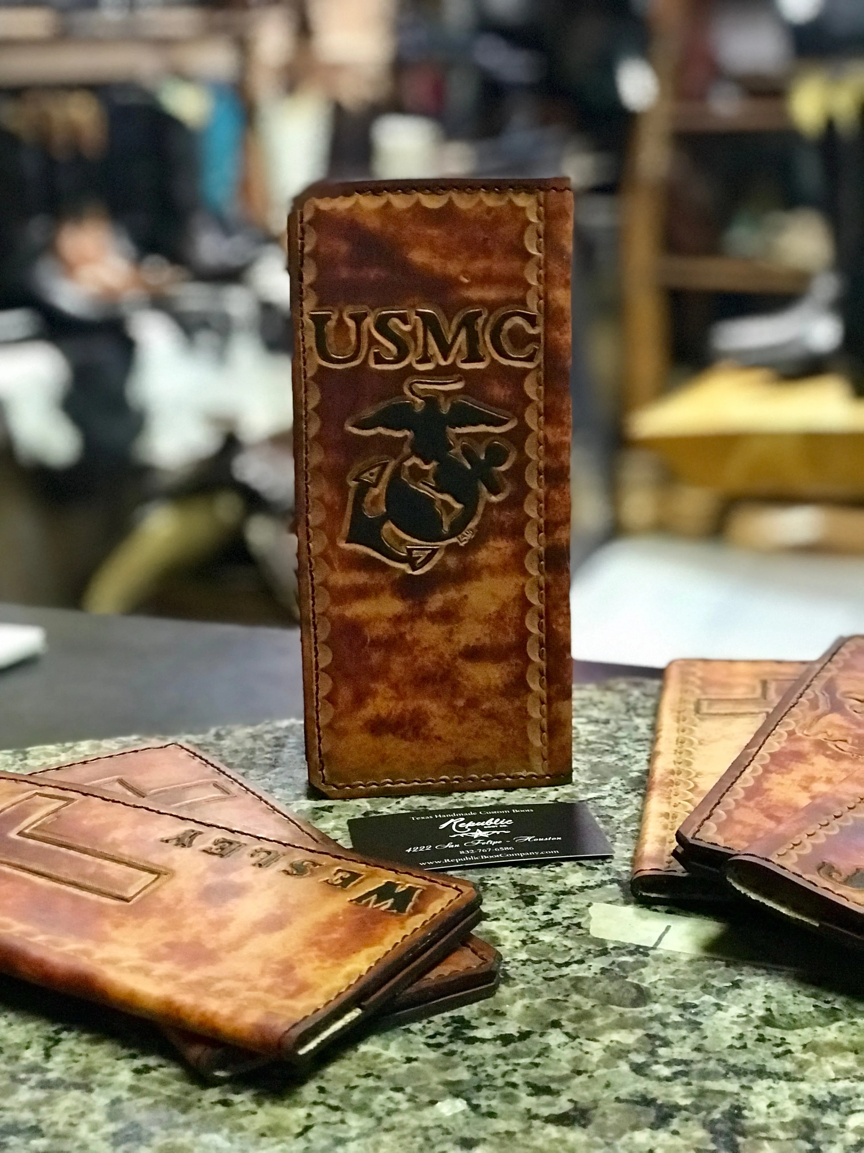 Leather Tally Book - Custom Handmade