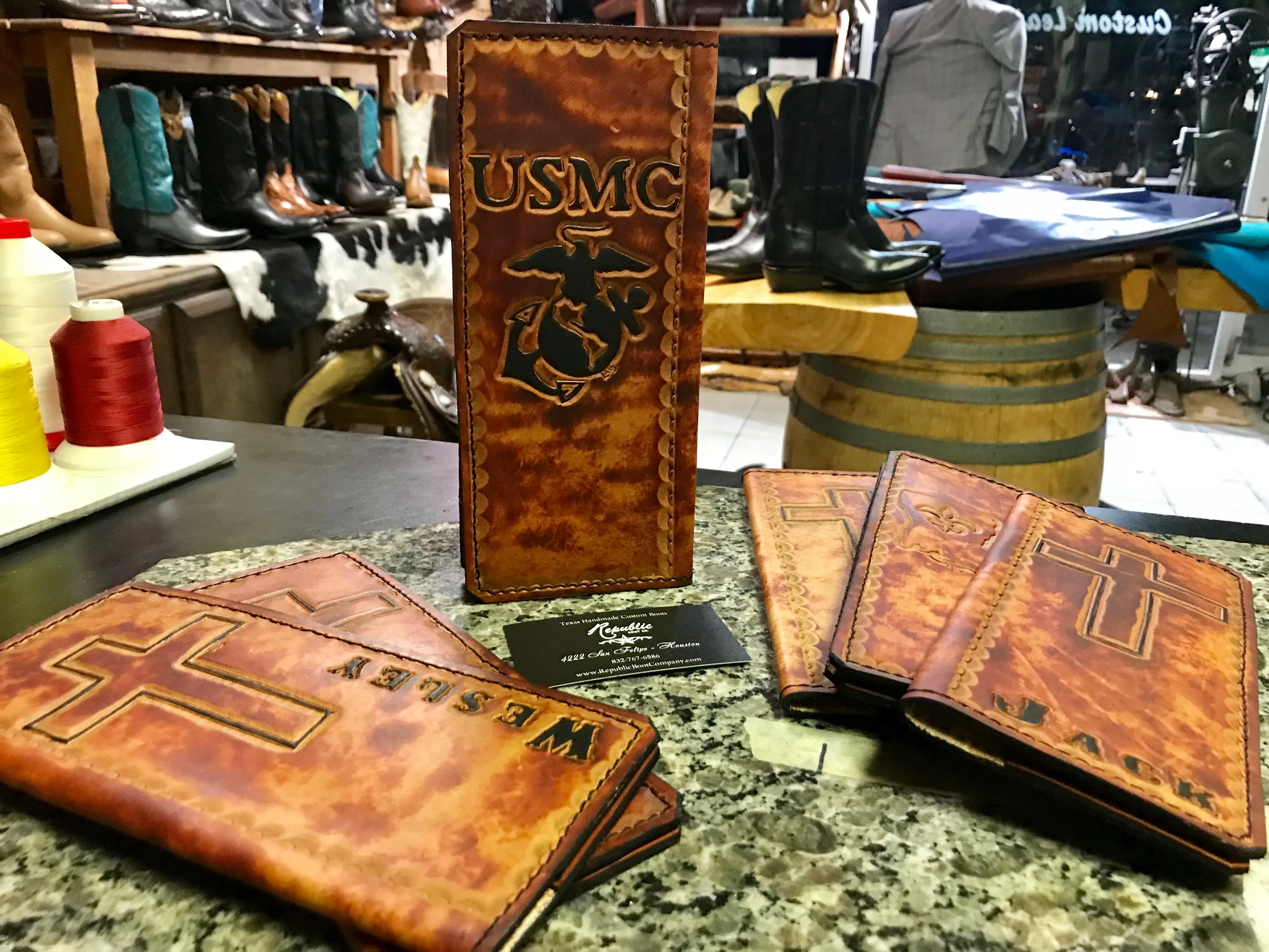 Leather Tally Book - Custom Handmade