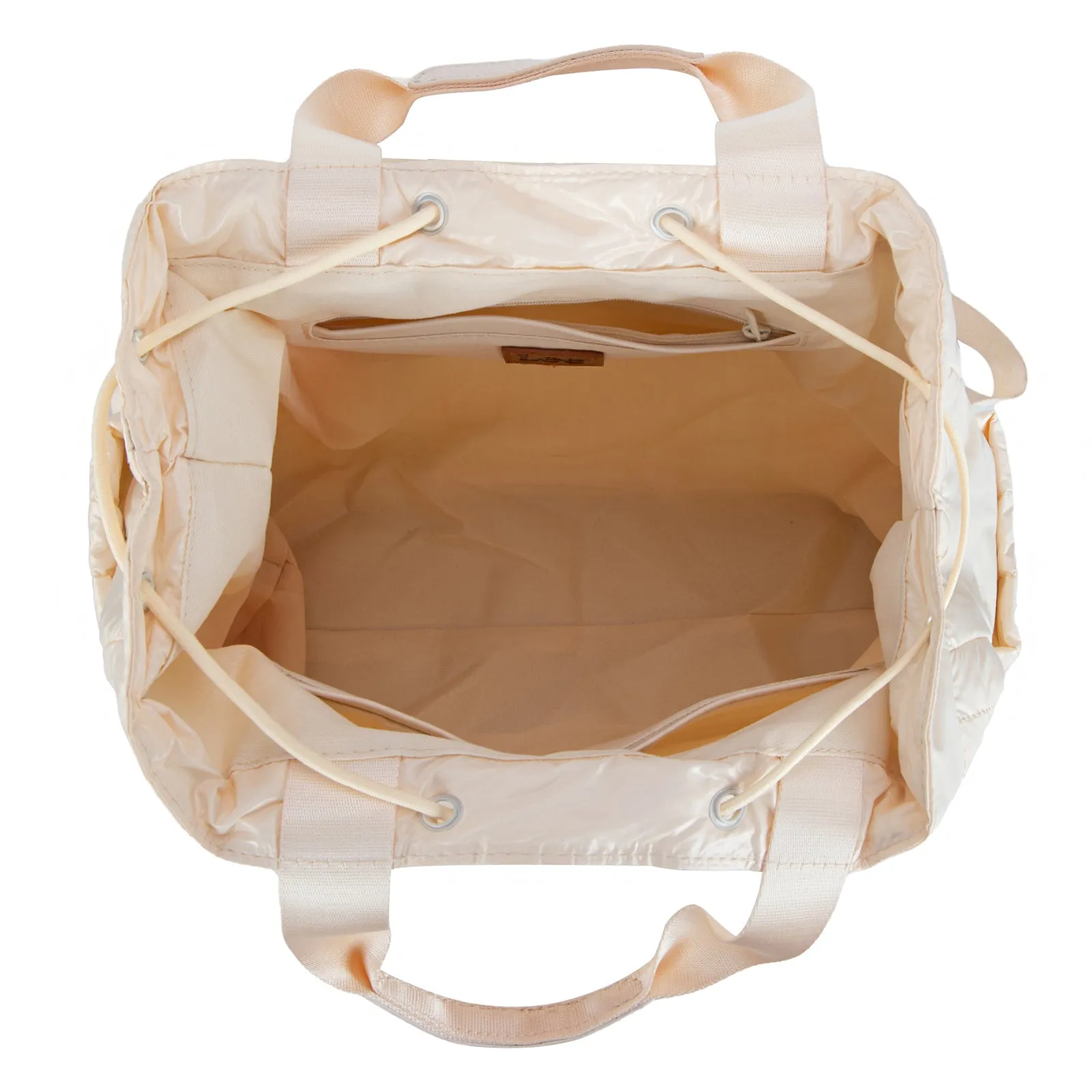 LEE49-002  LEE Quilted Puffer Drawstring Backpack