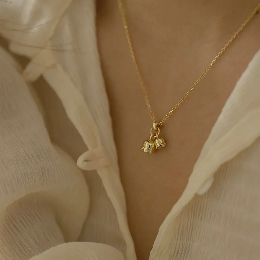Lily of the Valley Necklace (Solid Silver)