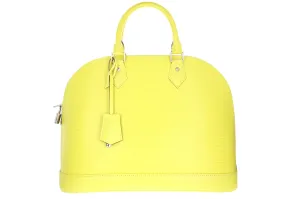 Louis Vuitton Alma PM Classic Epi Neon Yellow Tote