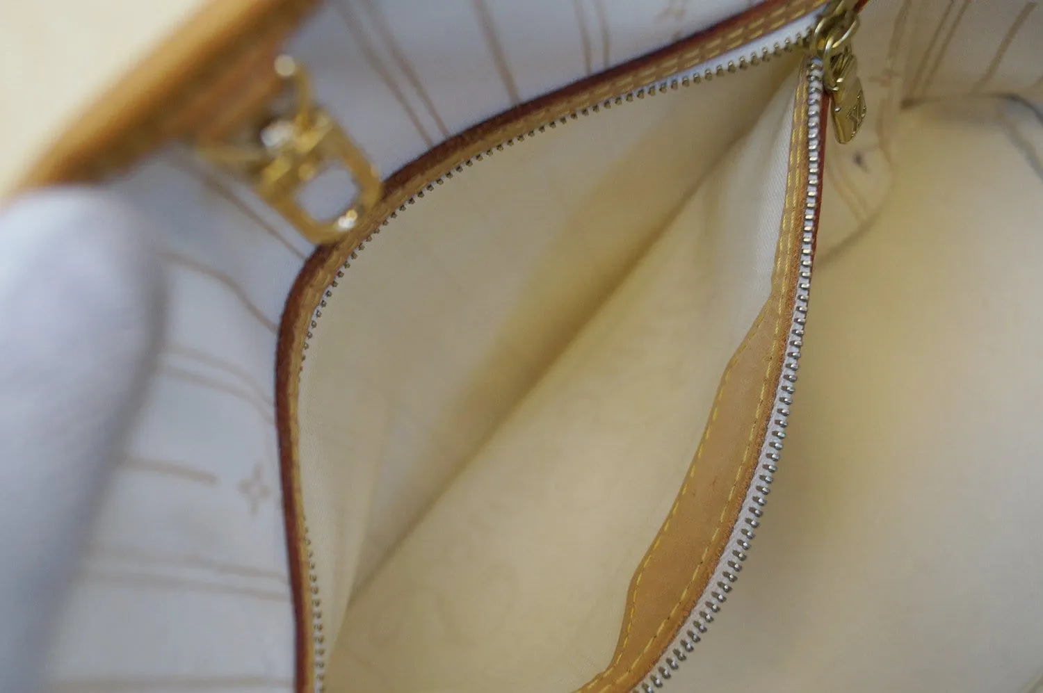 LOUIS VUITTON Damier Azur Neverfull PM Tote Bag