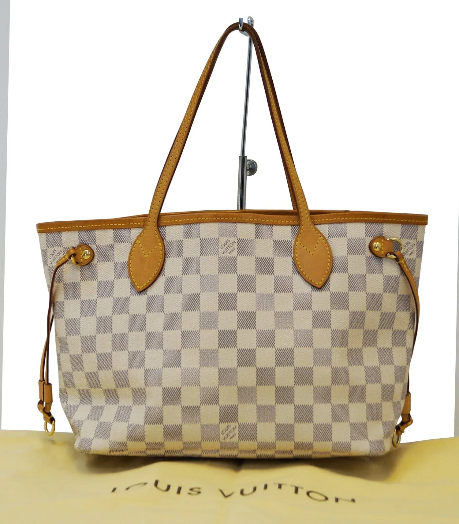LOUIS VUITTON Damier Azur Neverfull PM Tote Bag