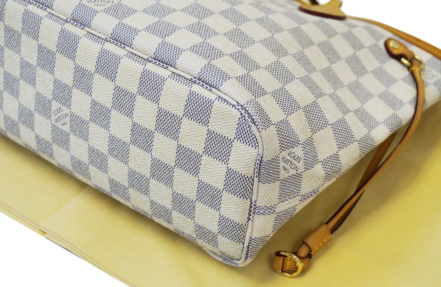 LOUIS VUITTON Damier Azur Neverfull PM Tote Bag