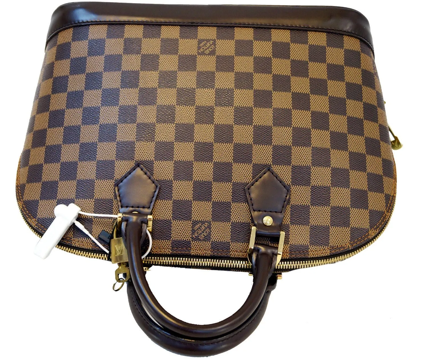 LOUIS VUITTON Damier Ebene Alma Brown Handbag