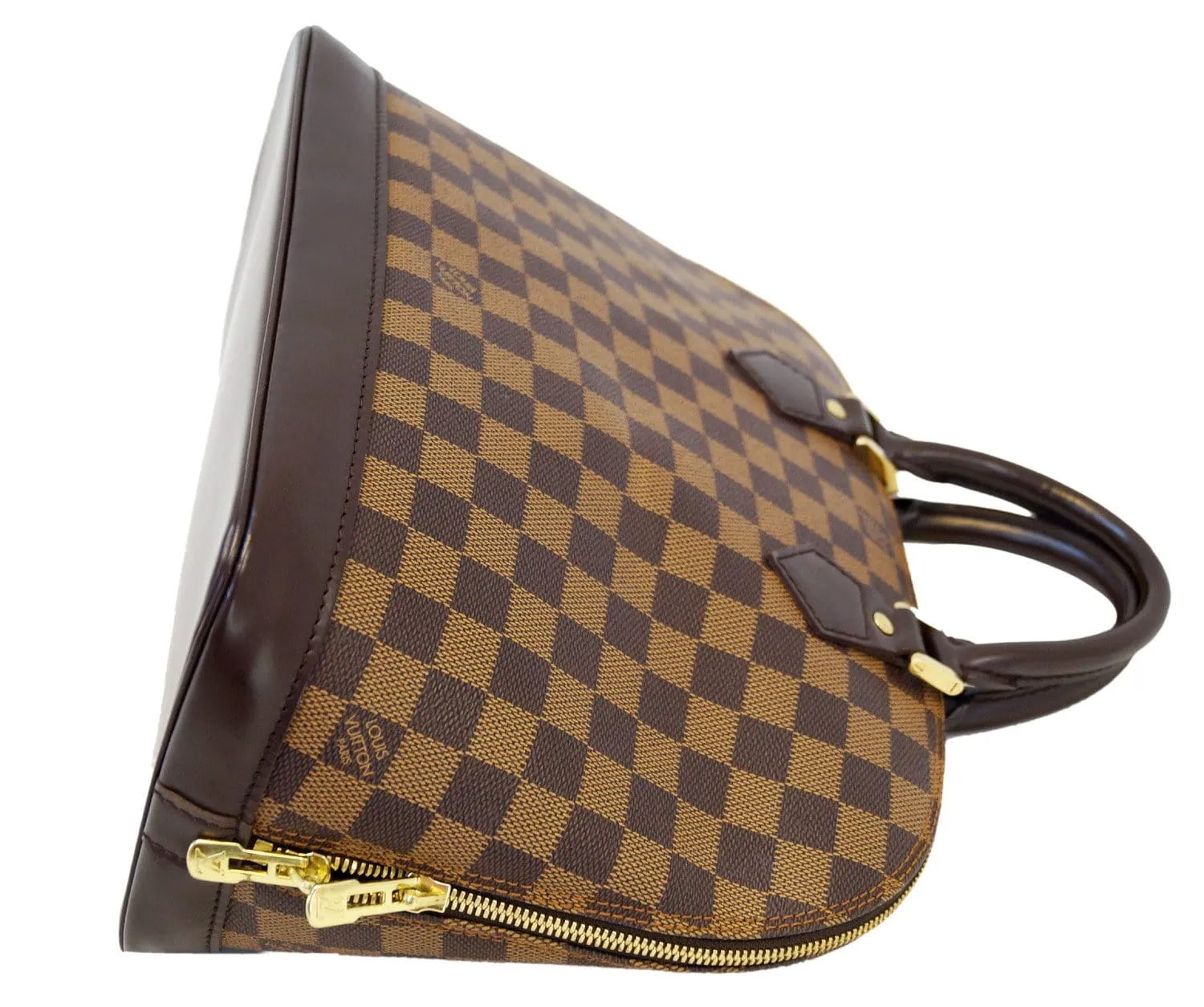 LOUIS VUITTON Damier Ebene Alma Brown Handbag