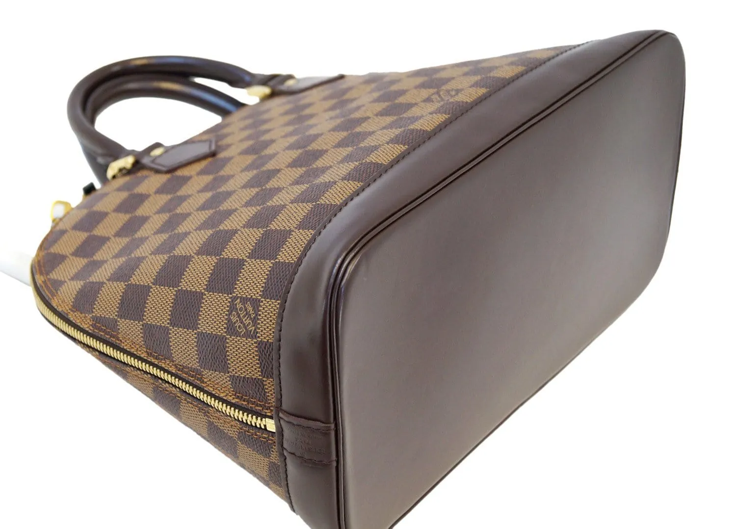 LOUIS VUITTON Damier Ebene Alma Brown Handbag