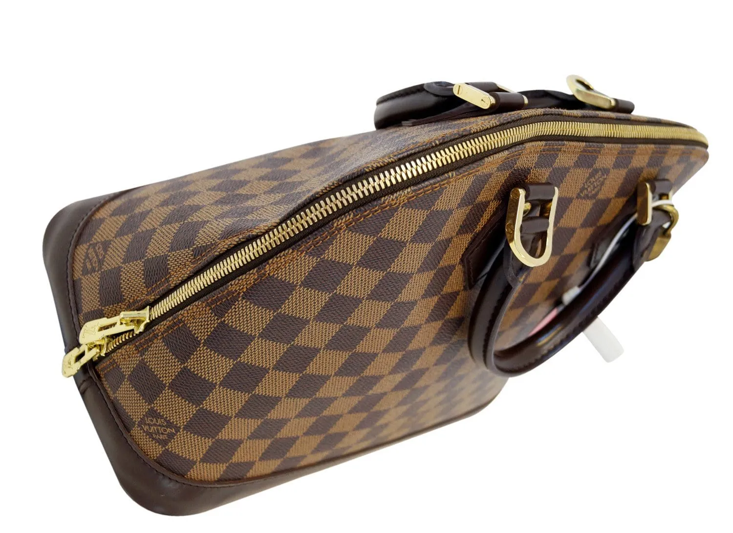 LOUIS VUITTON Damier Ebene Alma Brown Handbag
