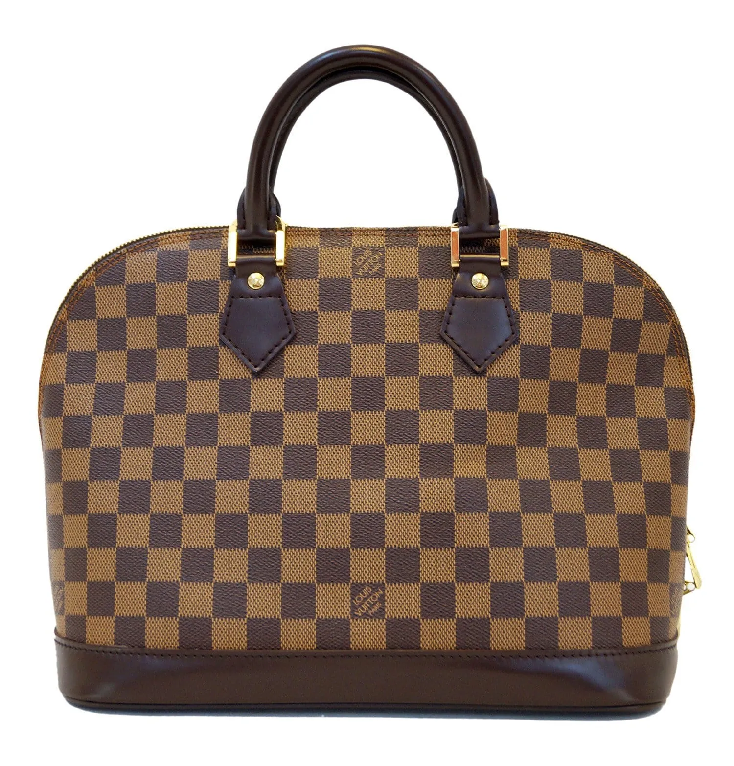LOUIS VUITTON Damier Ebene Alma Brown Handbag