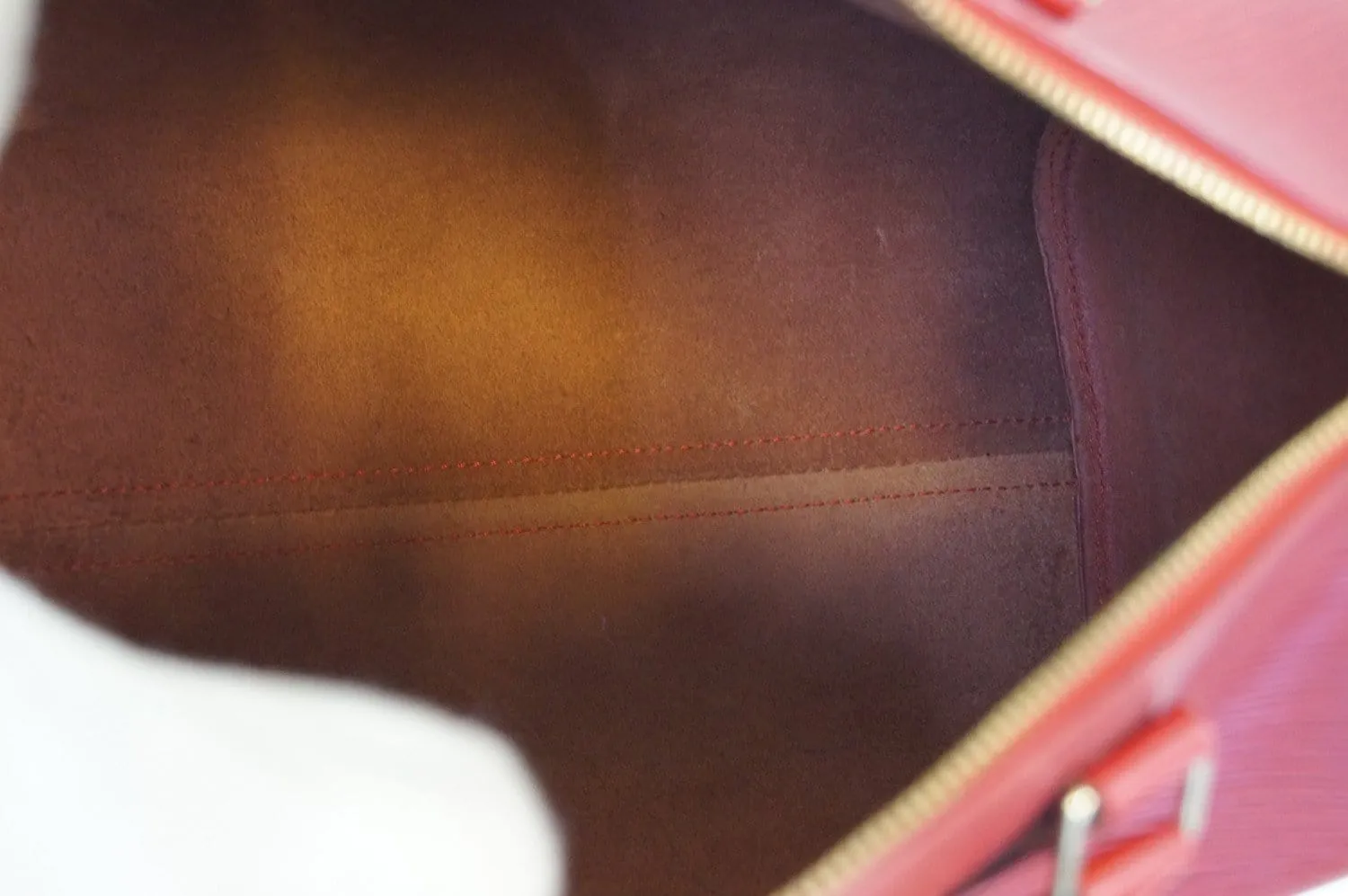 LOUIS VUITTON Epi Leather Red Speedy 30 Bag
