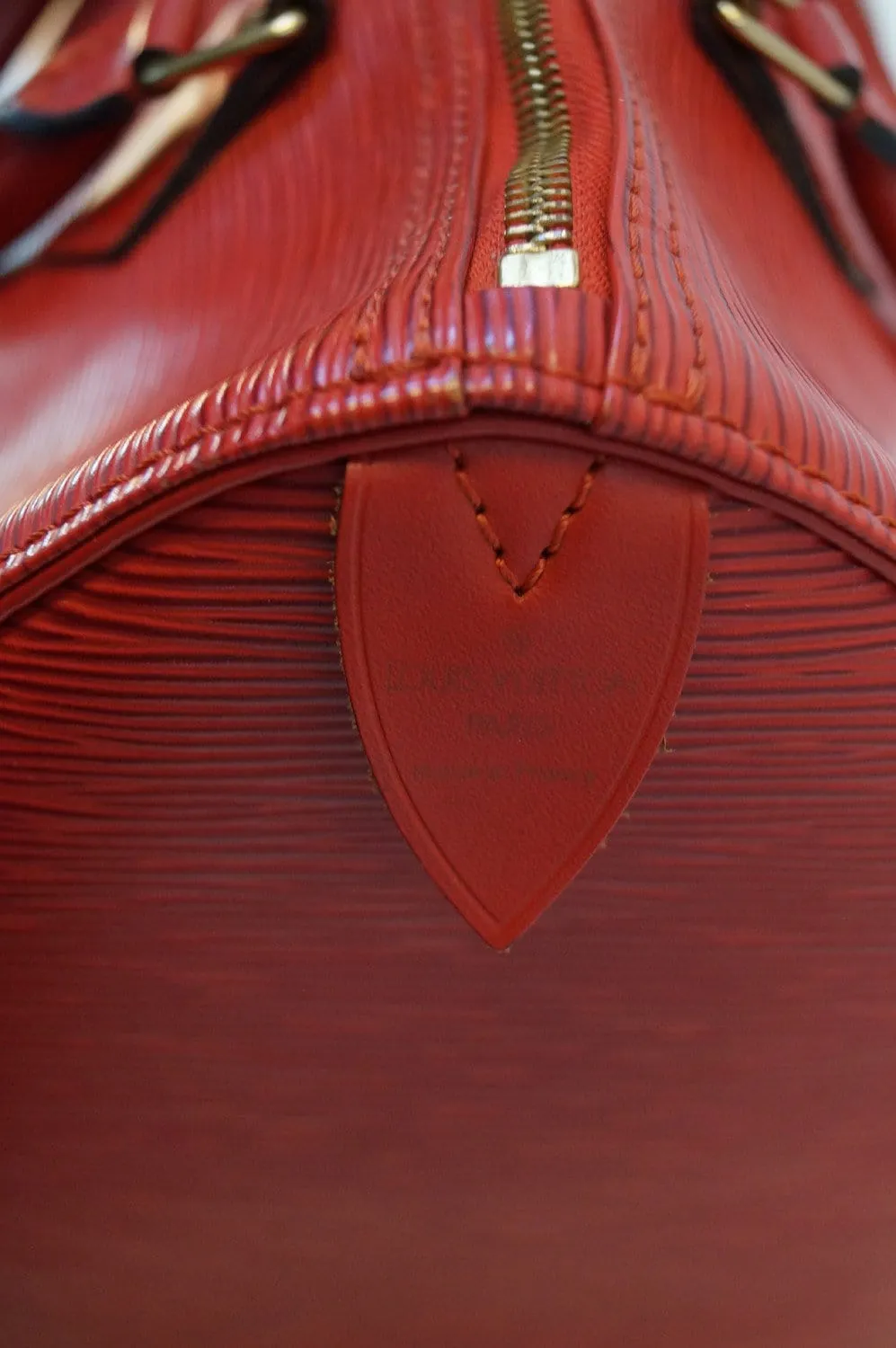 LOUIS VUITTON Epi Leather Red Speedy 30 Bag
