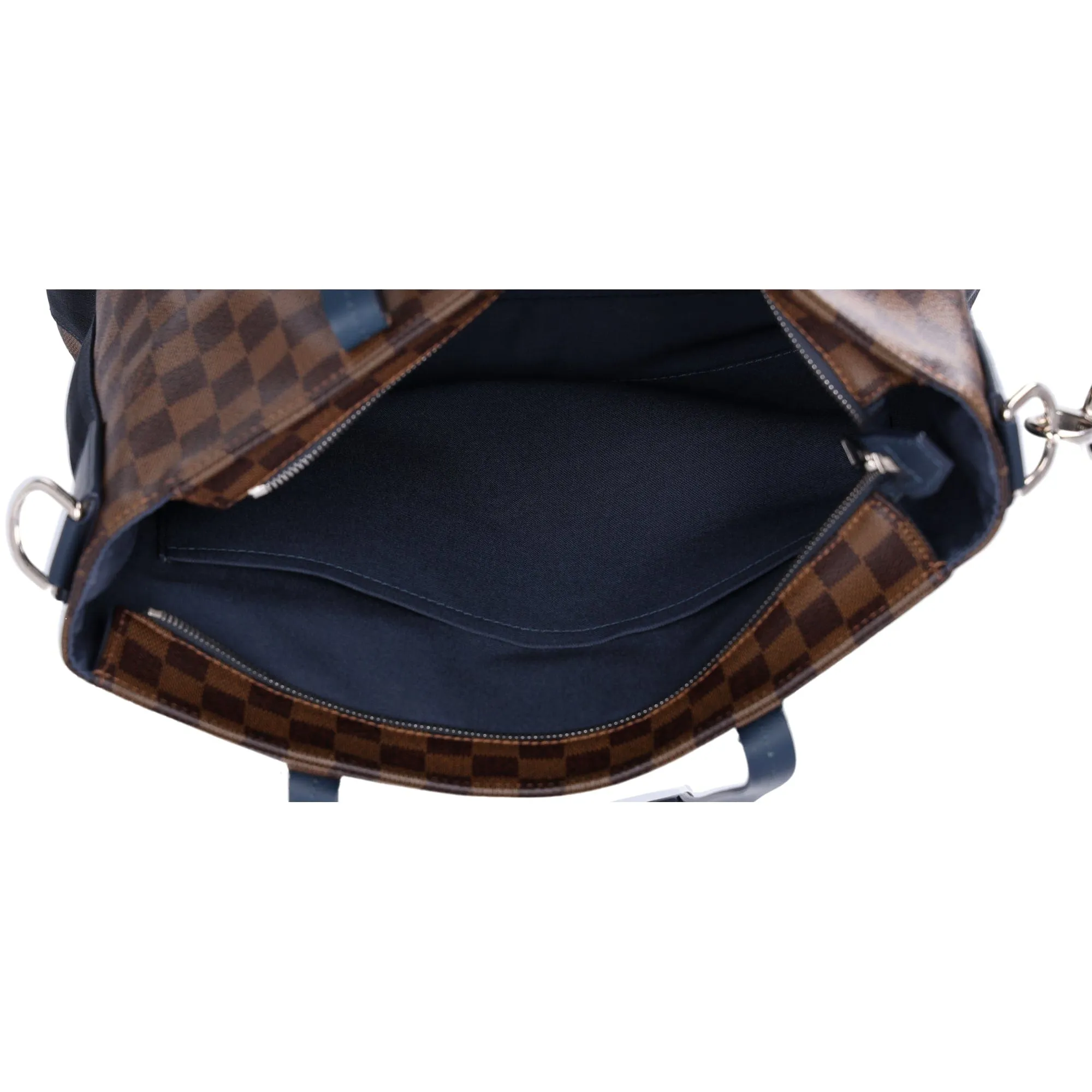 Louis Vuitton Herald Damier Ebene Tote Bag N41255 Blue Canvas