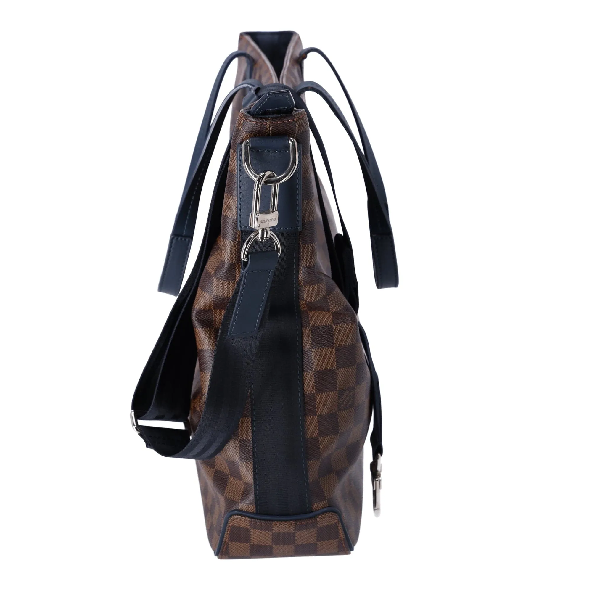 Louis Vuitton Herald Damier Ebene Tote Bag N41255 Blue Canvas