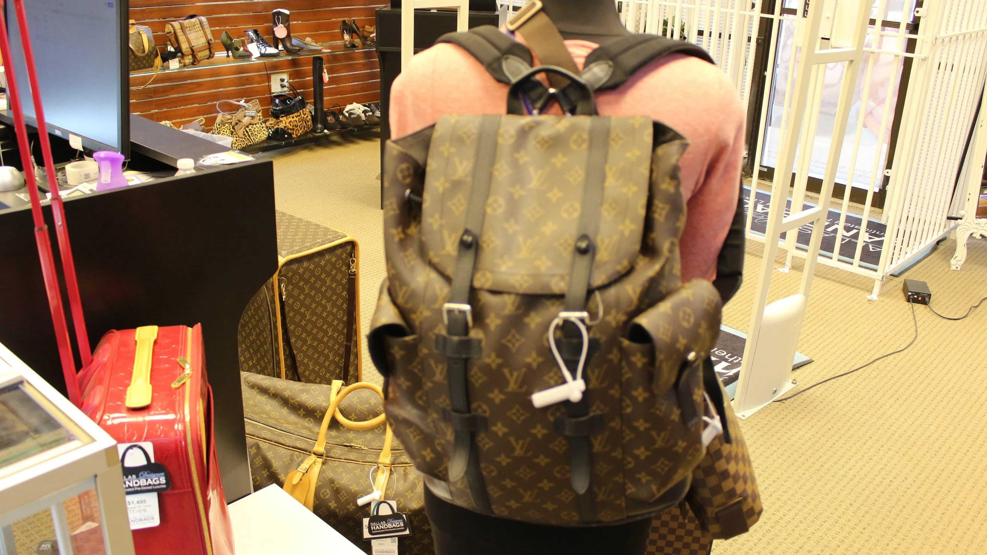 LOUIS VUITTON Monogram Macassar Canvas Christopher PM Backpack Bag