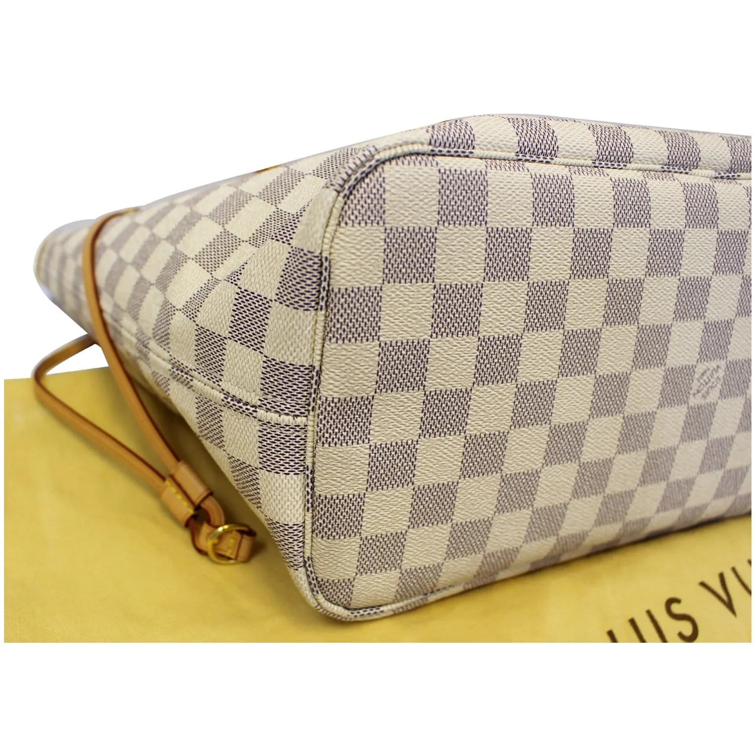 LOUIS VUITTON Neverfull MM Damier Azur Tote Shoulder Bag