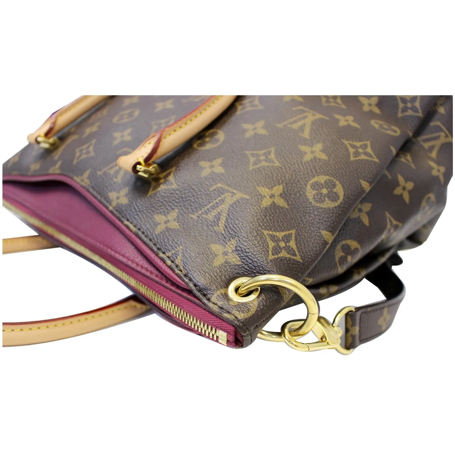 LOUIS VUITTON Pallas Monogram Canvas 2Way Shoulder Bag Brown