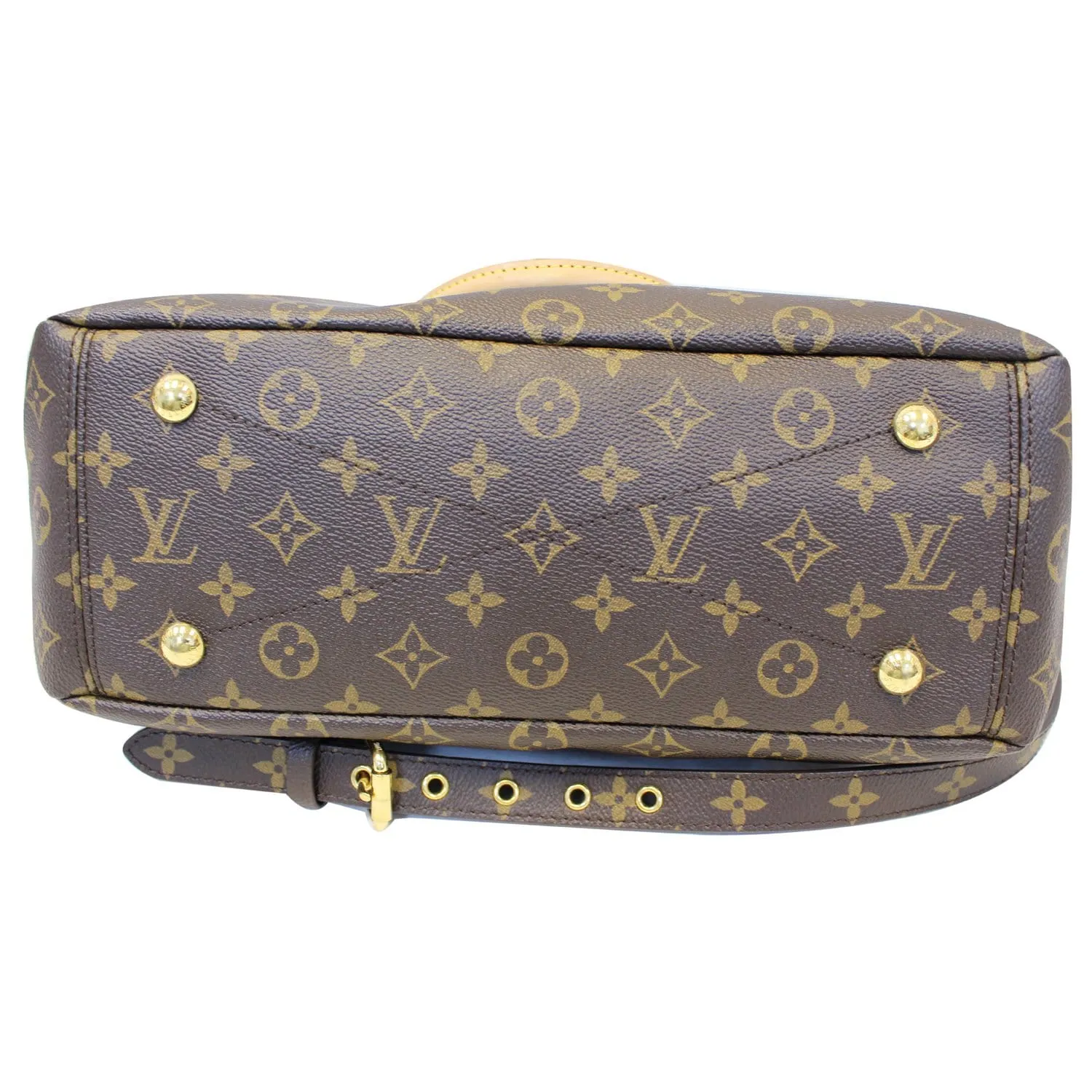 LOUIS VUITTON Pallas Monogram Canvas 2Way Shoulder Bag Brown