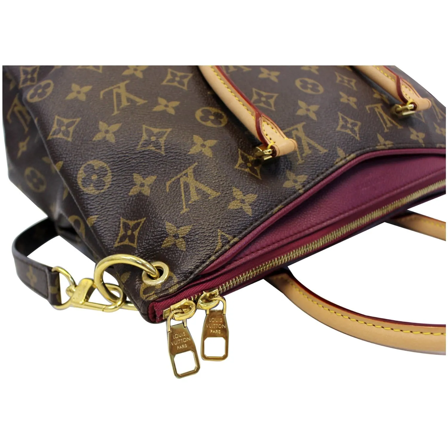 LOUIS VUITTON Pallas Monogram Canvas 2Way Shoulder Bag Brown