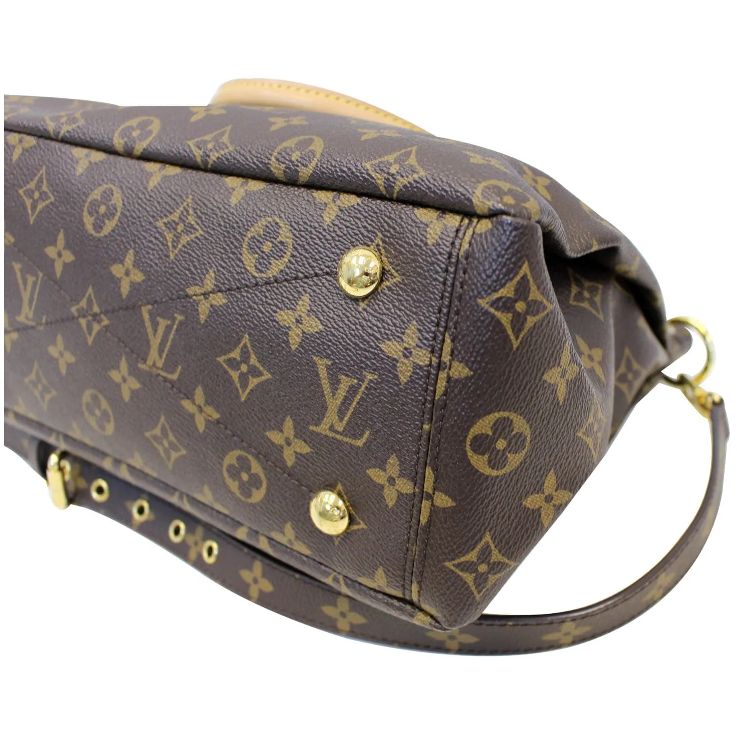 LOUIS VUITTON Pallas Monogram Canvas 2Way Shoulder Bag Brown