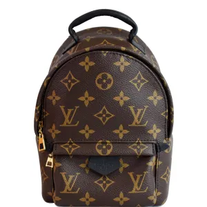 LOUIS VUITTON  Palm Springs Mini Monogram Canvas Backpack Brown