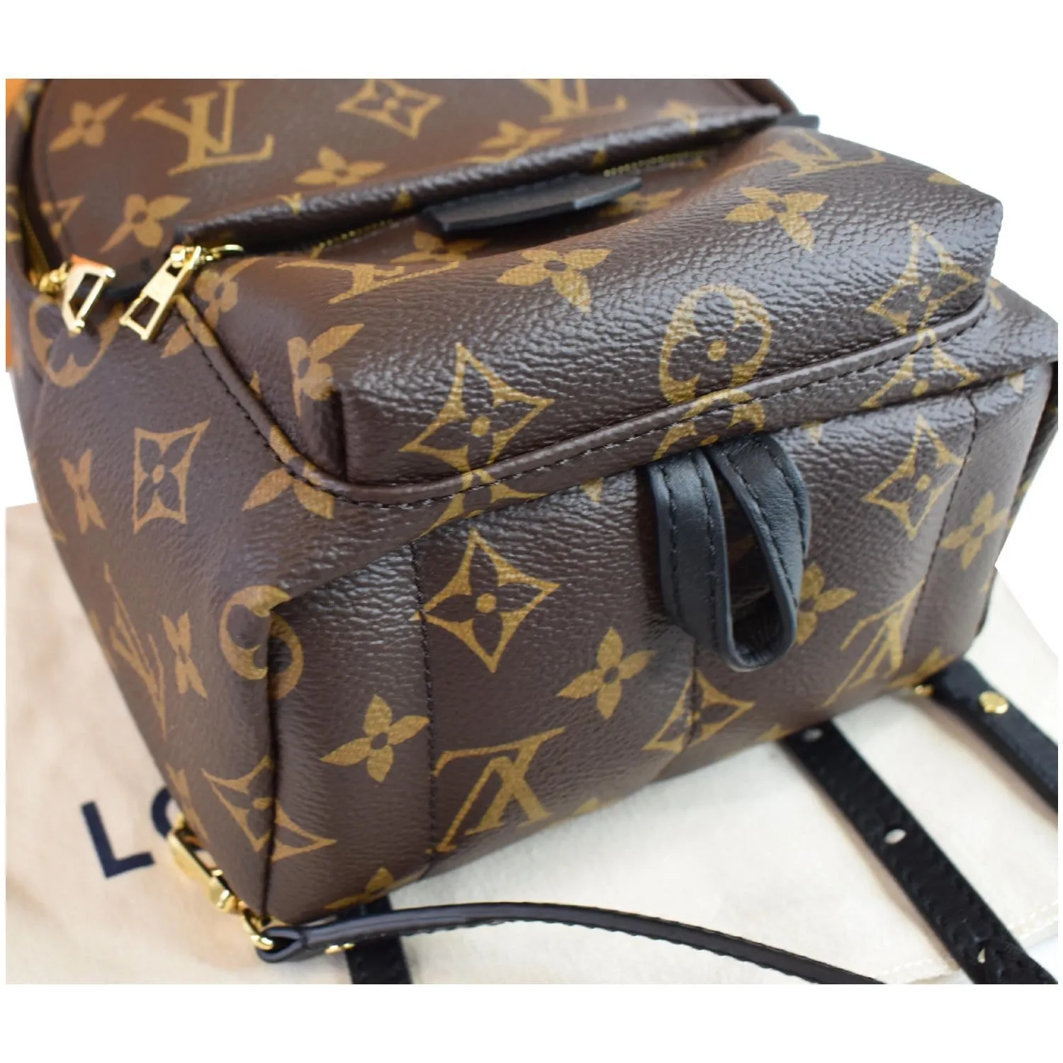 LOUIS VUITTON  Palm Springs Mini Monogram Canvas Backpack Brown