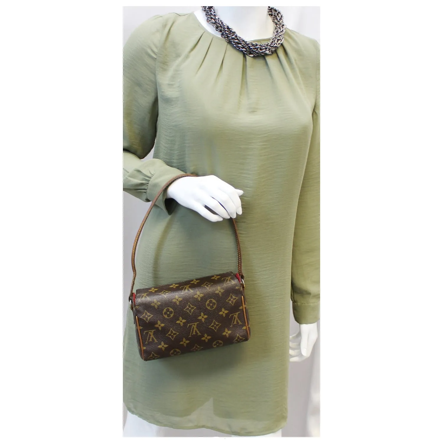 LOUIS VUITTON Recital Monogram Canvas Shoulder Handbag