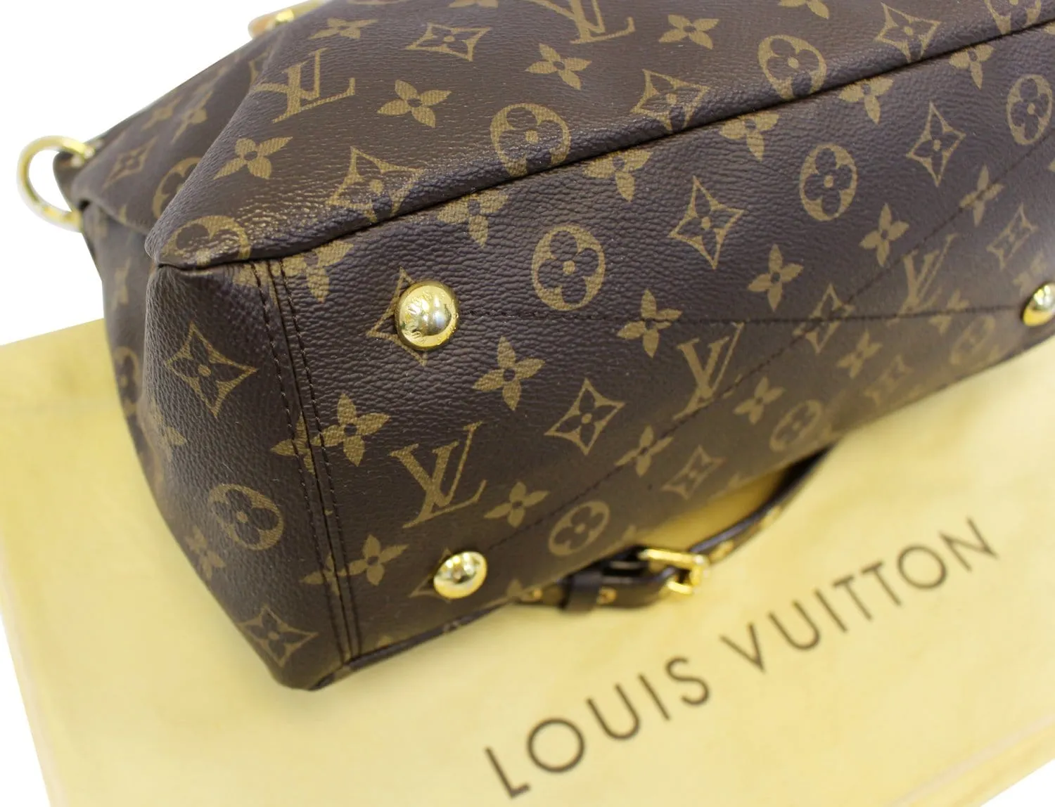 LOUIS VUITTON Safran Monogram Canvas Pallas 2Way Shoulder Bag