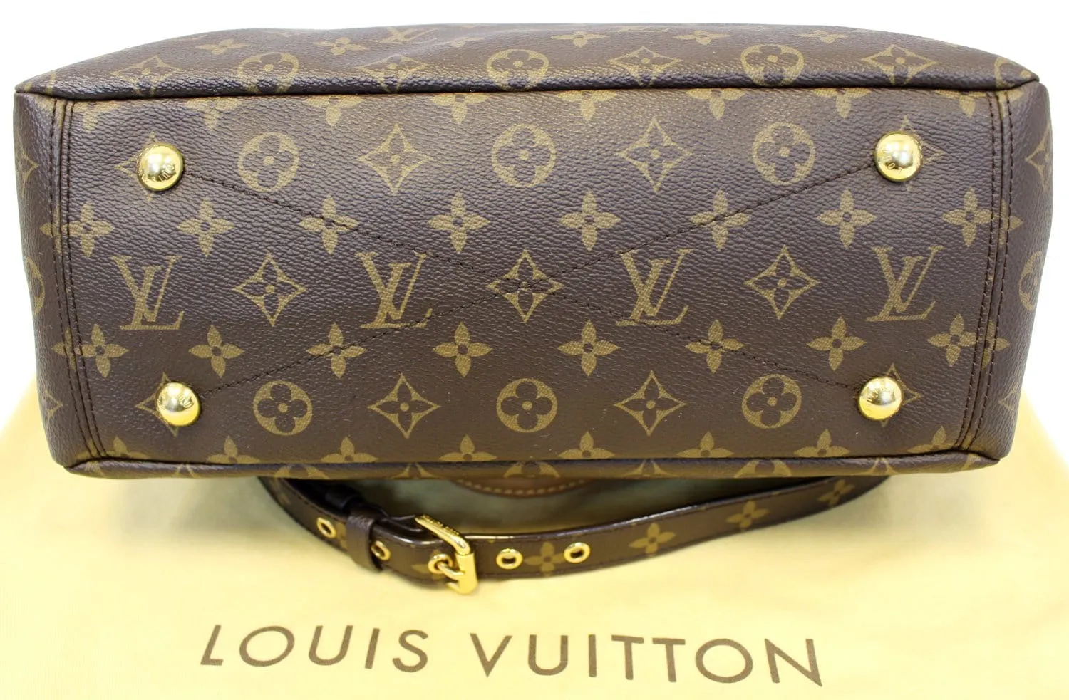 LOUIS VUITTON Safran Monogram Canvas Pallas 2Way Shoulder Bag