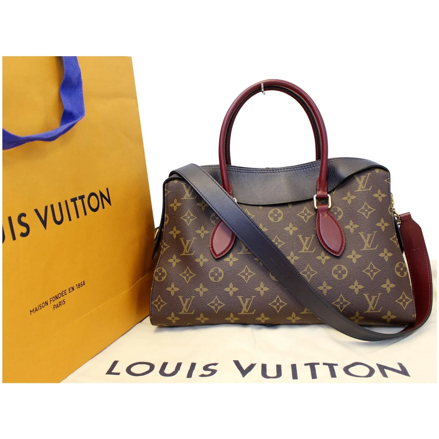 LOUIS VUITTON Tuileries Monogram Canvas Tote Shoulder Bag