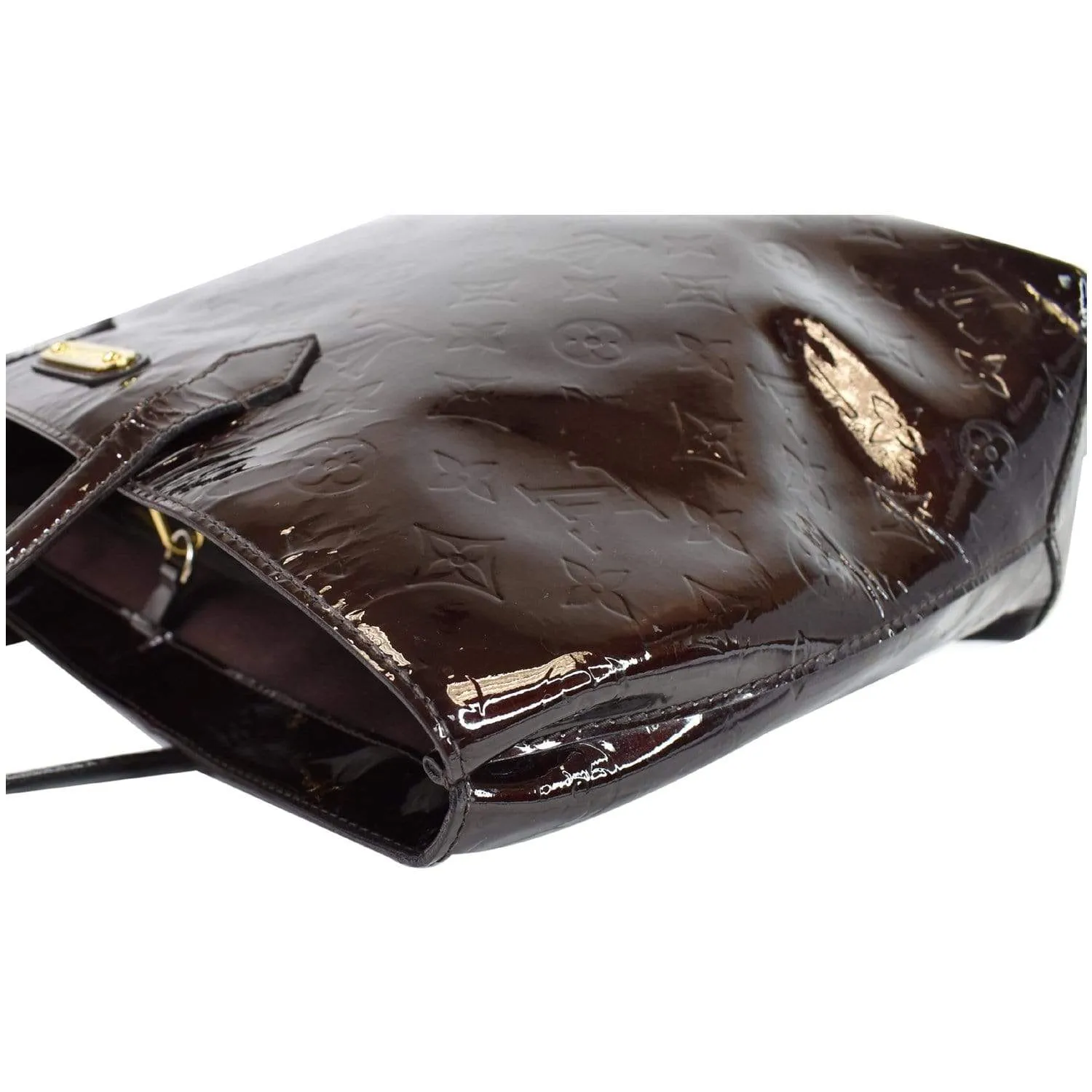 LOUIS VUITTON Wilshire MM Vernis Leather Tote Bag Amarante - 15% OFF
