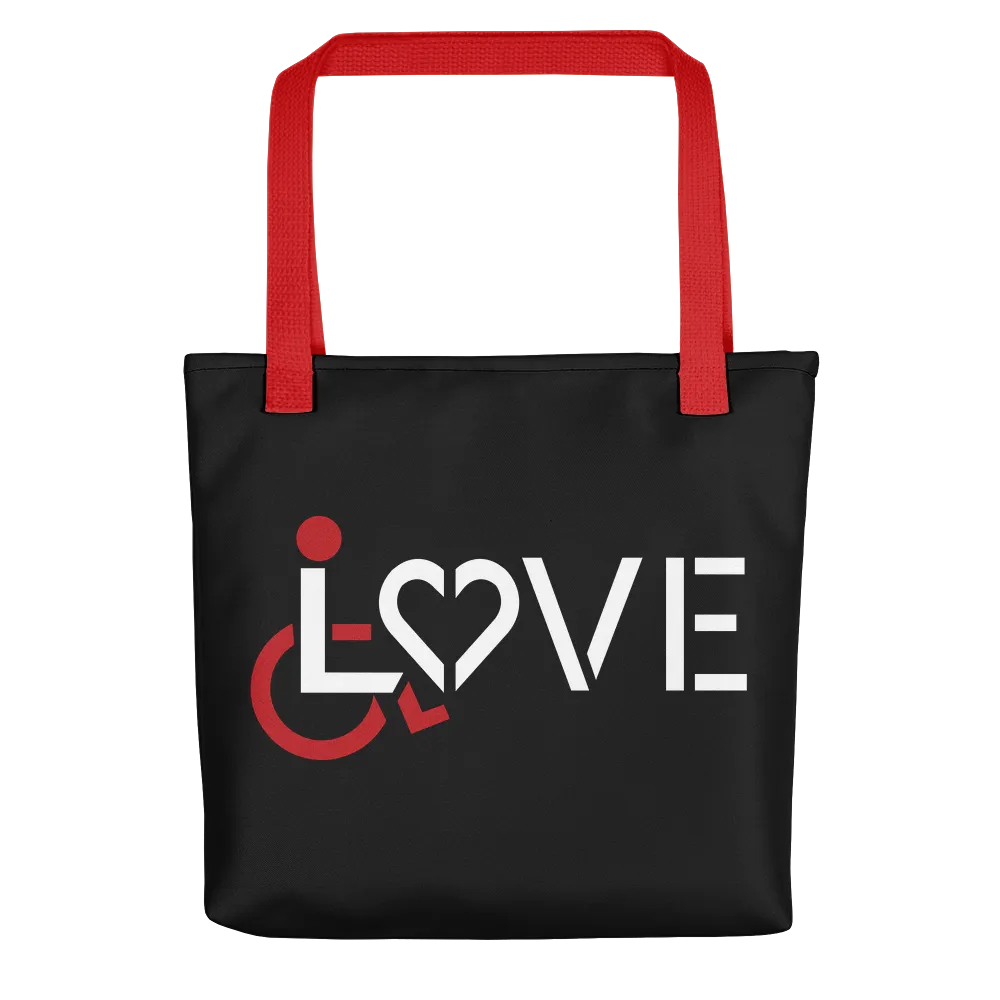 LOVE (for the Special Needs Community) Black Tote Bag