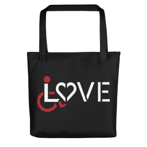 LOVE (for the Special Needs Community) Black Tote Bag