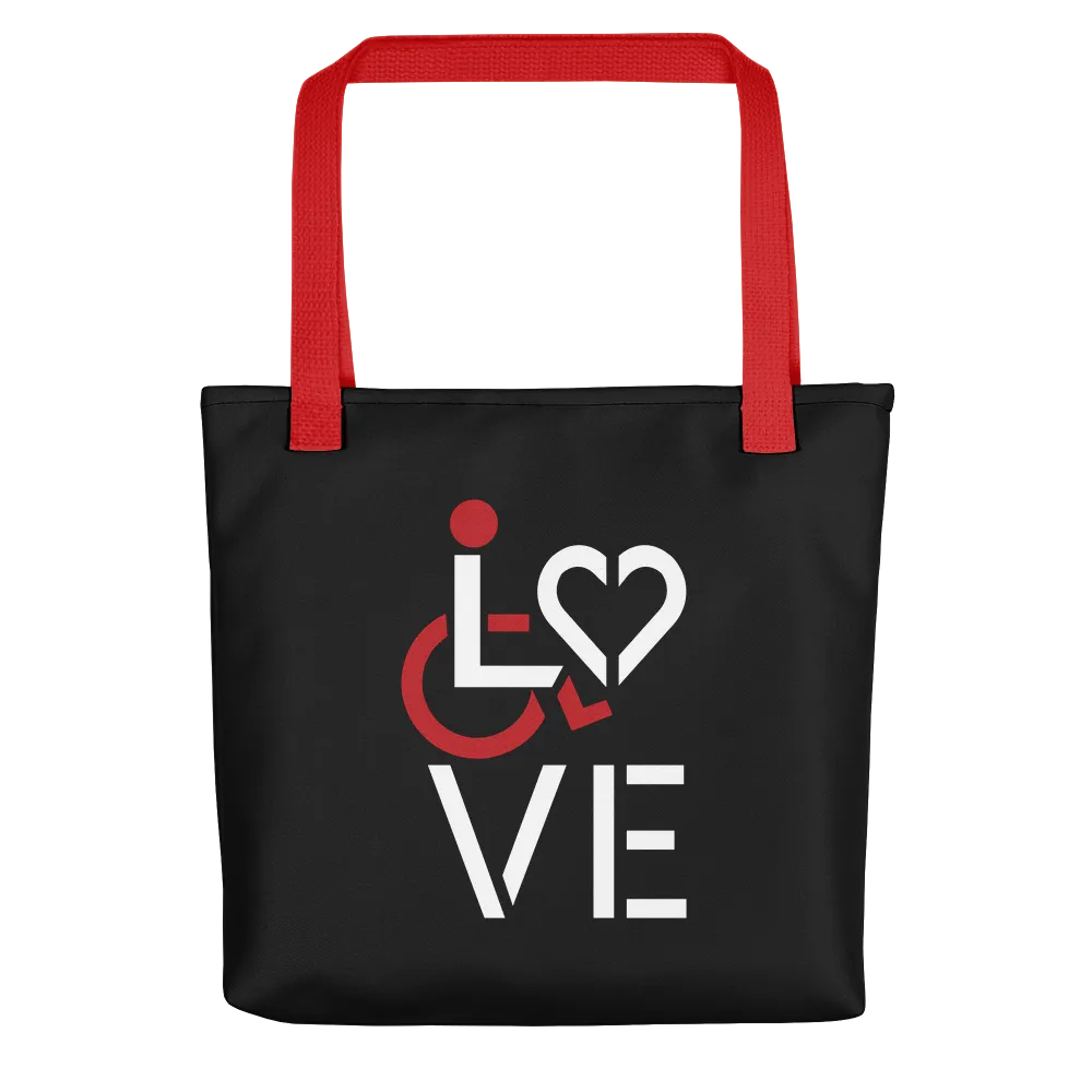 LOVE (for the Special Needs Community) Tote Bag Stacked Design 1 of 3