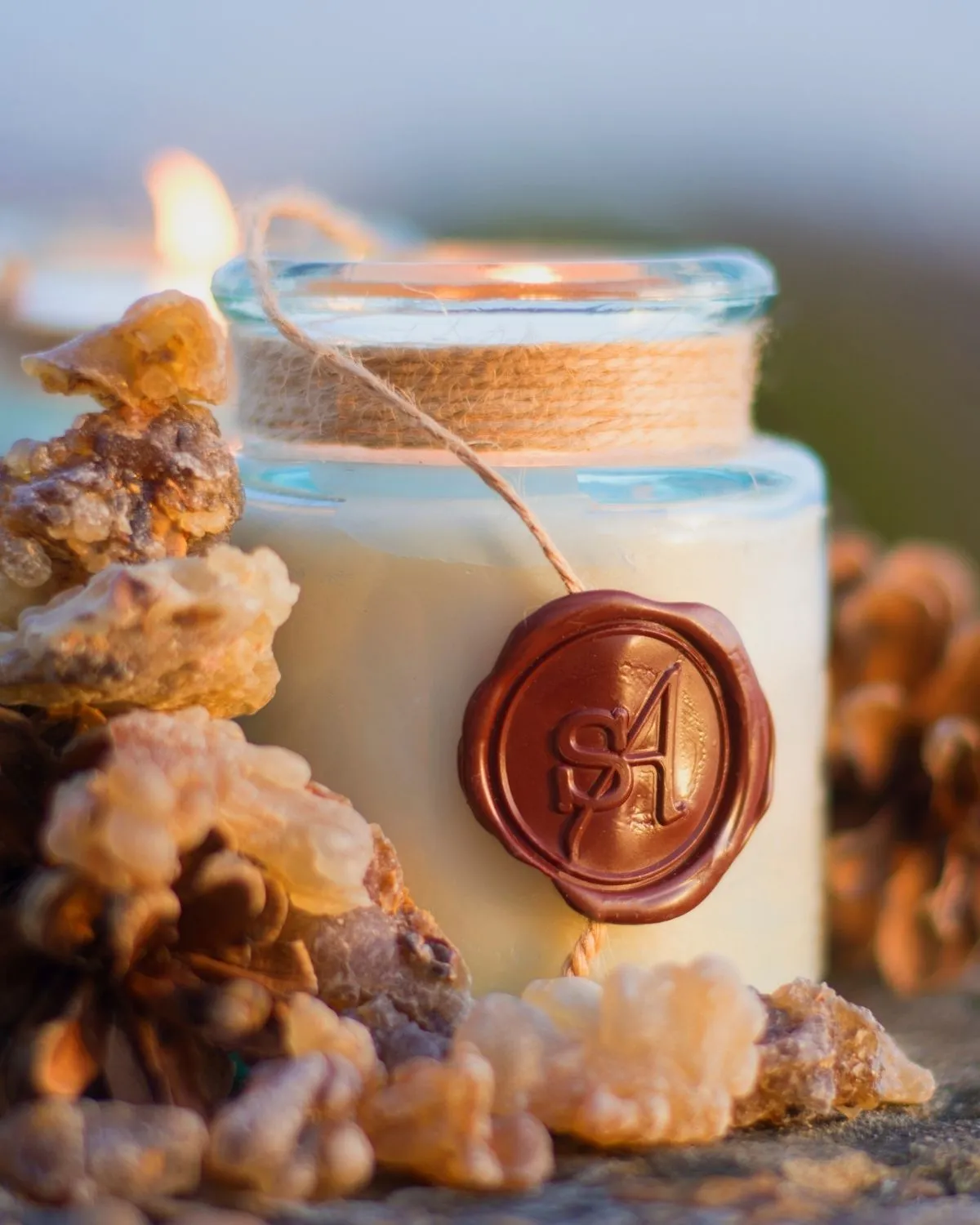 Luxury Vegan CANDLE - Cedarwood & Geranium