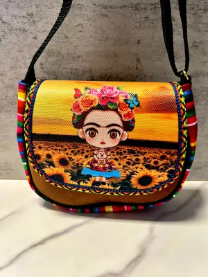 Made in Mexico Frida Kahlo Tlaquepaque Crossbody Bag Purse